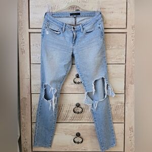 Genetic Shya Low Rise Distressed Light Blue Women's Jeans
